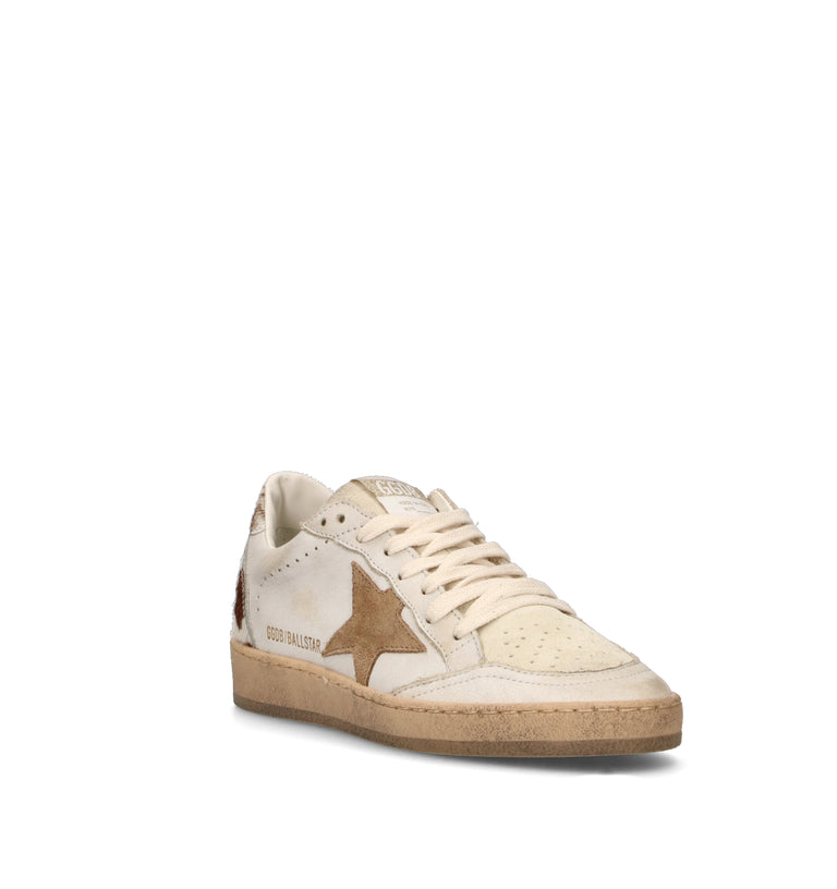 GOLDEN GOOSE BALL STAR Sneaker donna bianca in nabuk