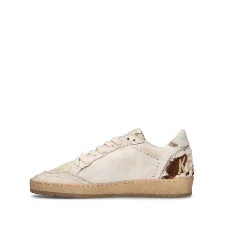 GOLDEN GOOSE BALL STAR Sneaker donna bianca in nabuk