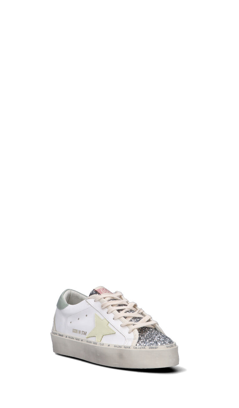 GOLDEN GOOSE HI STAR Sneaker donna bianca/gialla/verde in pelle