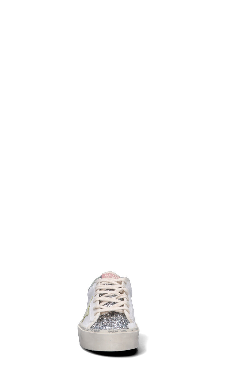 GOLDEN GOOSE HI STAR Sneaker donna bianca/gialla/verde in pelle