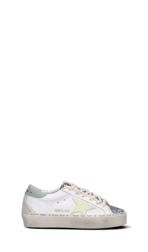 GOLDEN GOOSE HI STAR Sneaker donna bianca/gialla/verde in pelle