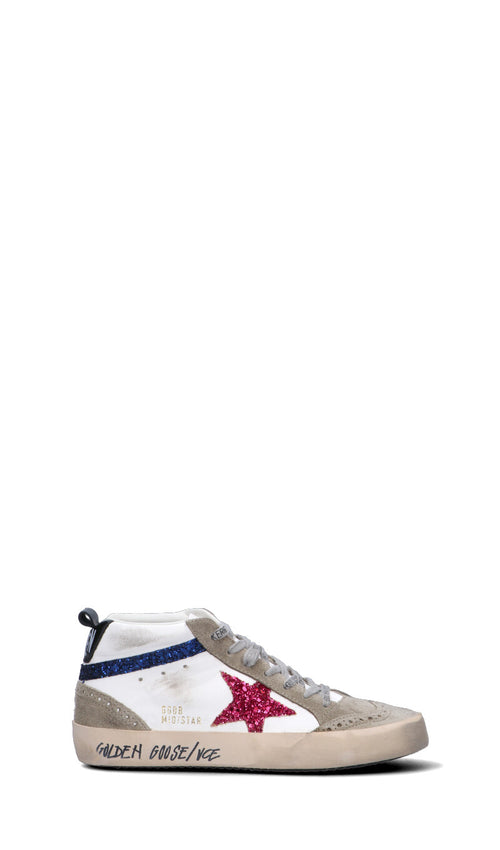 GOLDEN GOOSE MID STAR CLASSIC Sneaker donna bianca/grigia in pelle