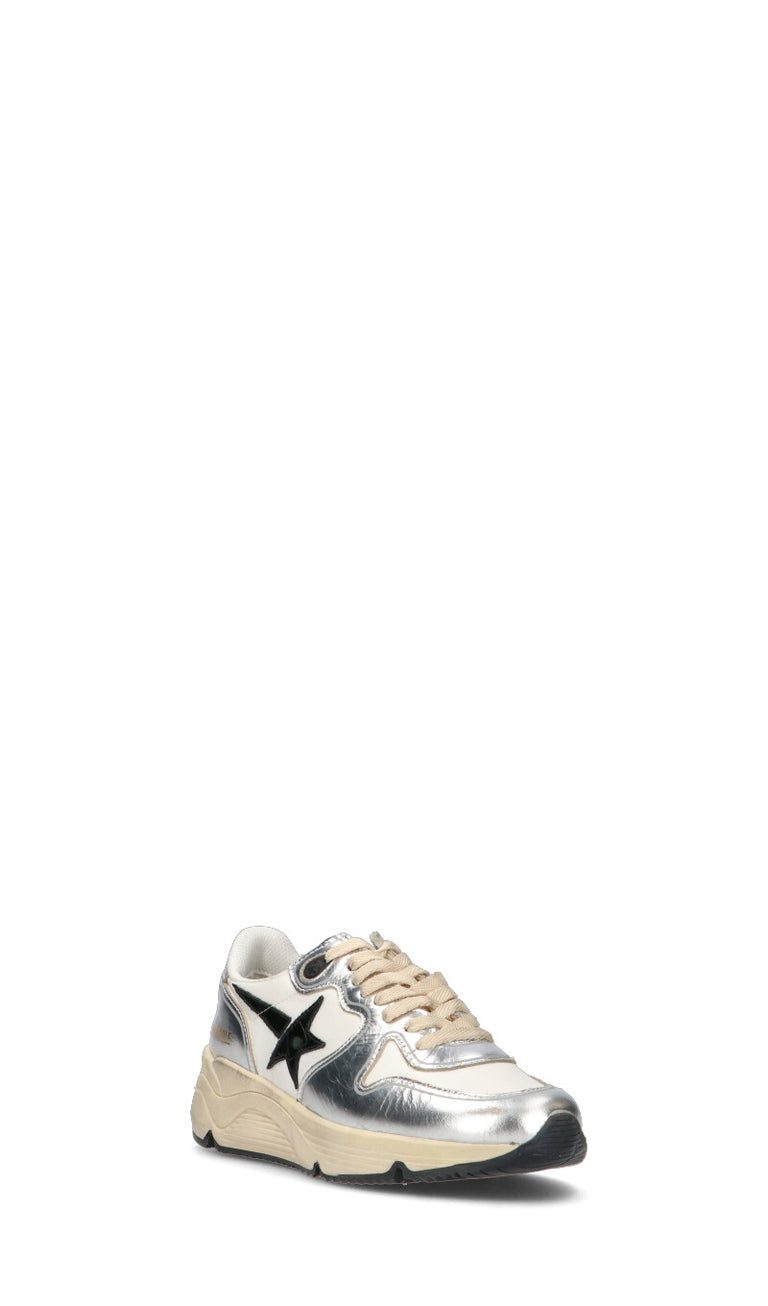 GOLDEN GOOSE - RUNNING SOLE Sneaker donna argento in pelle