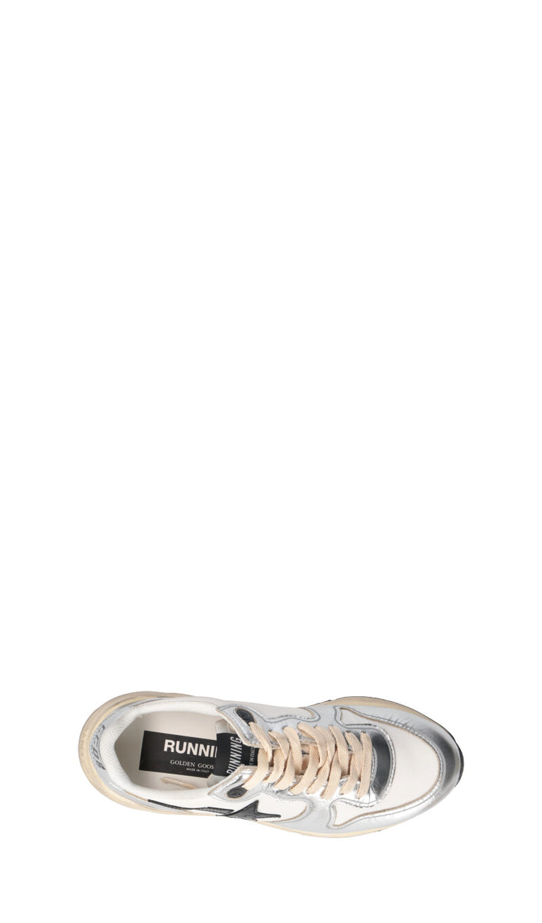 GOLDEN GOOSE - RUNNING SOLE Sneaker donna argento in pelle
