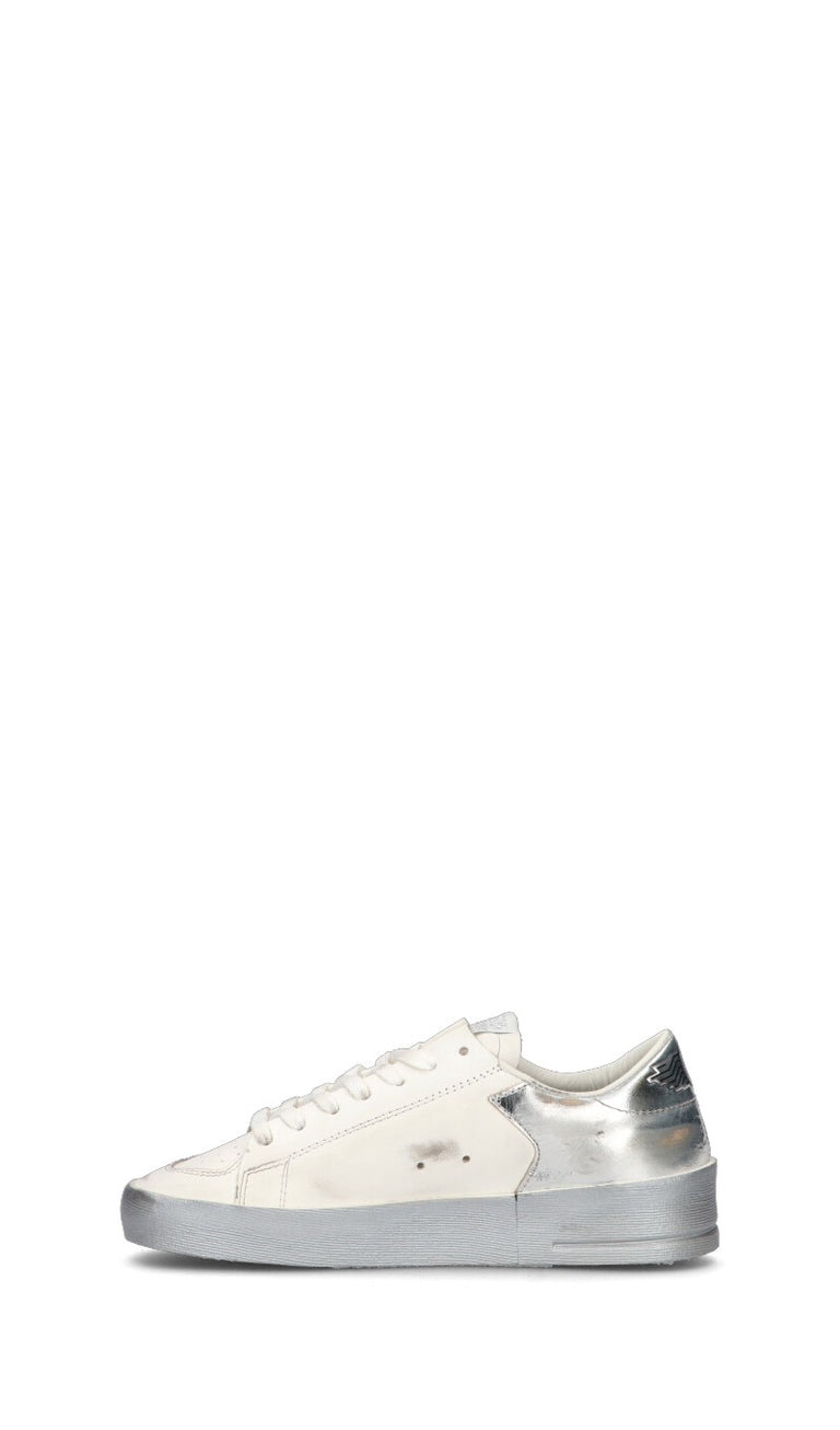 GOLDEN GOOSE STARDAN Sneaker donna bianca/argento in pelle