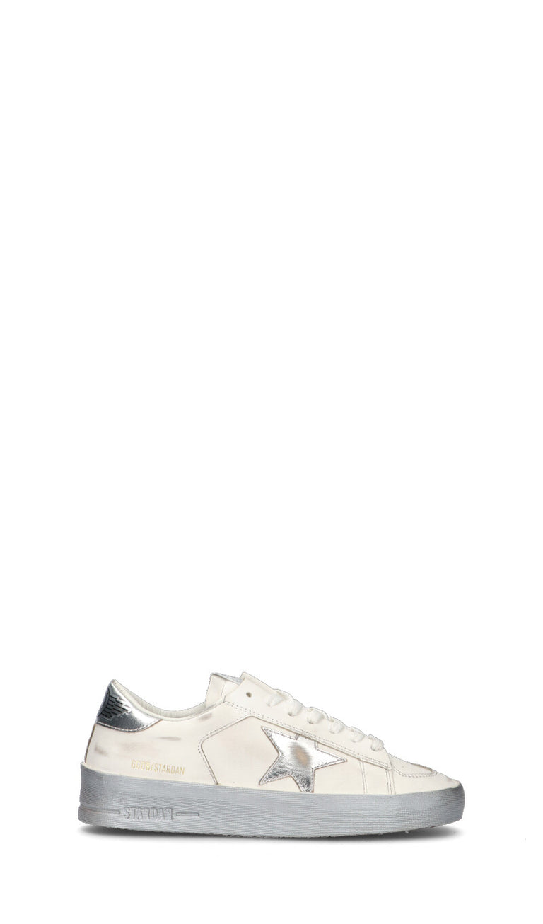 GOLDEN GOOSE STARDAN Sneaker donna bianca/argento in pelle