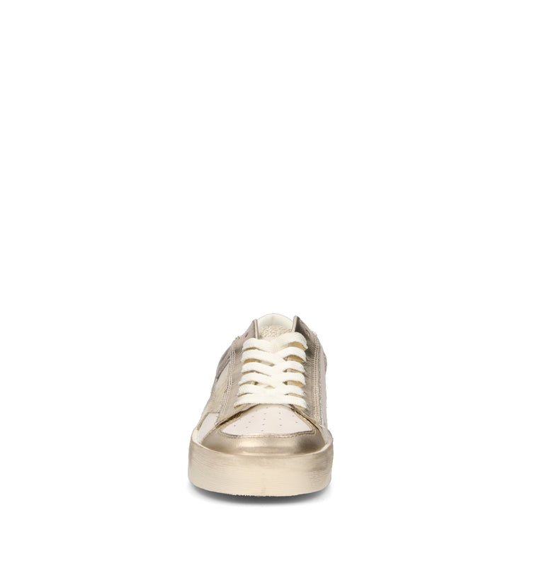 GOLDEN GOOSE STARDAN Sneaker donna platino/bianca in pelle