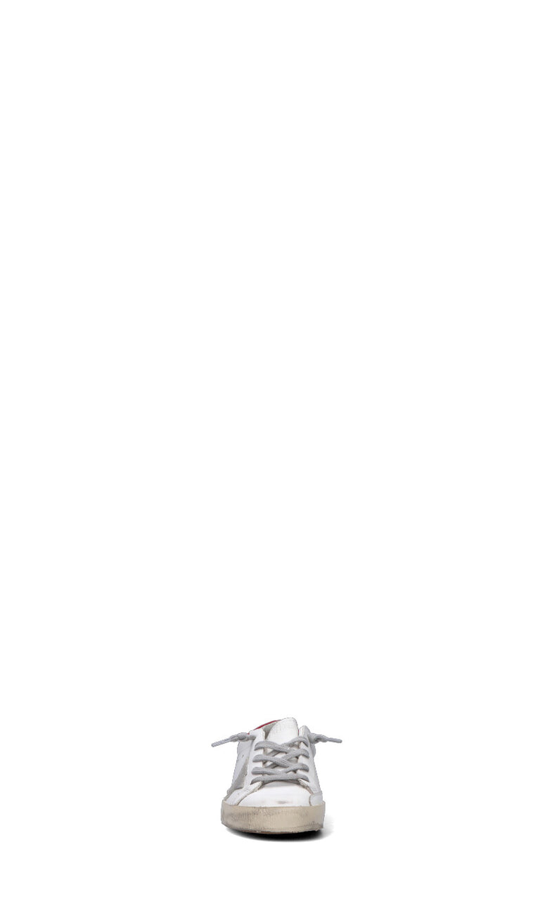 GOLDEN GOOSE Sneaker bimbo bianca/rossa in pelle
