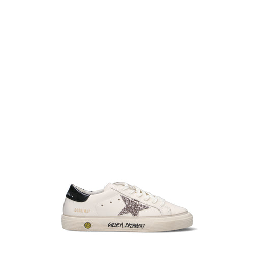 GOLDEN GOOSE MAY Sneaker bimbi bianca in pelle
