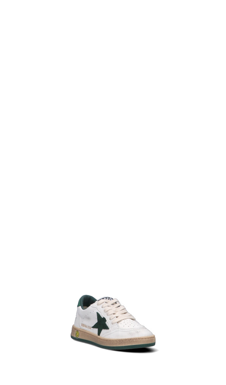 GOLDEN GOOSE Sneaker bimbo bianca/verde in pelle