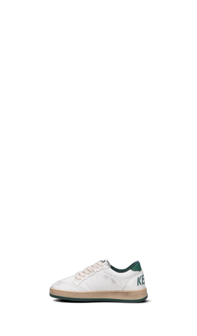 GOLDEN GOOSE Sneaker bimbo bianca/verde in pelle