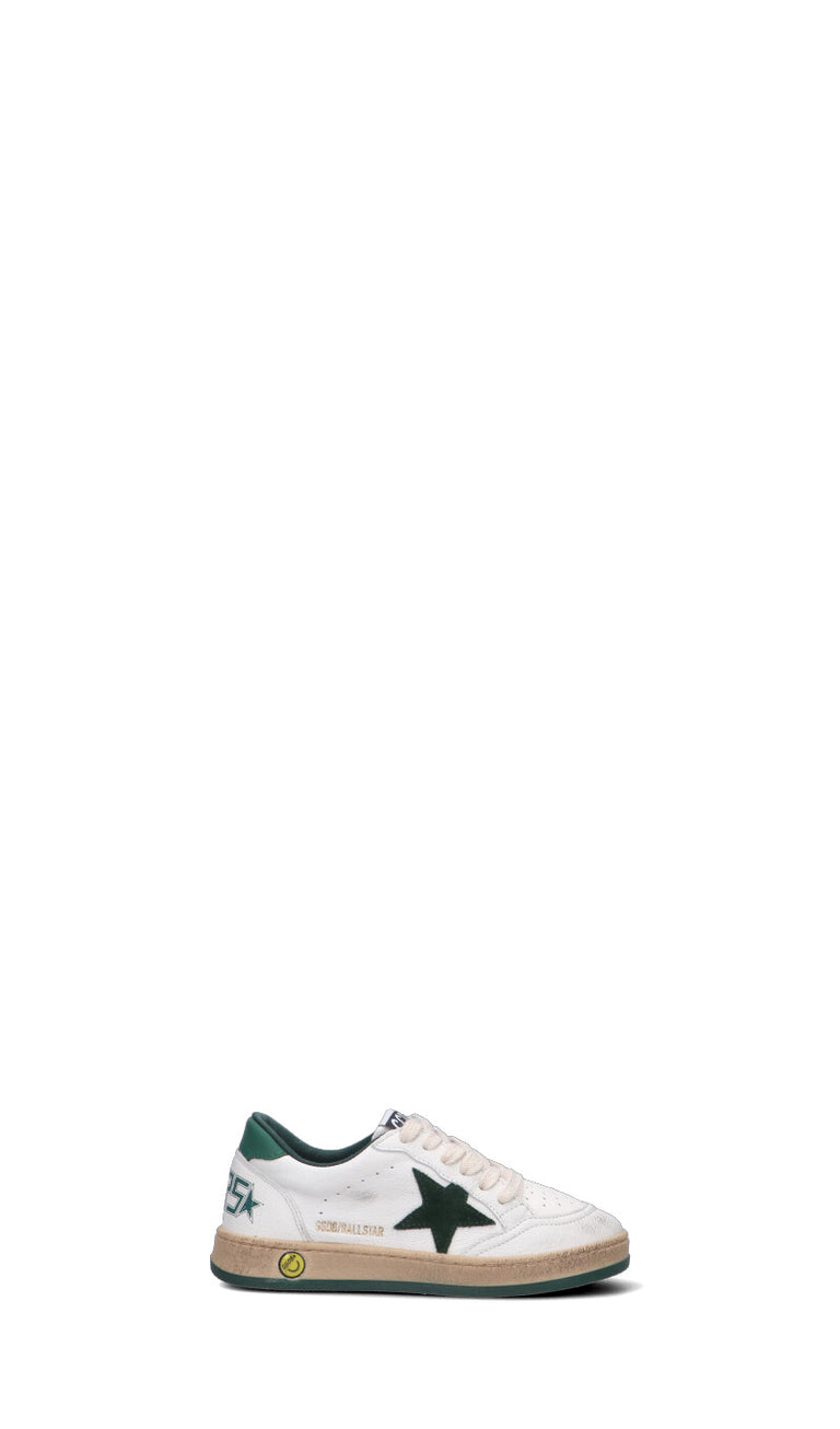 GOLDEN GOOSE Sneaker bimbo bianca/verde in pelle