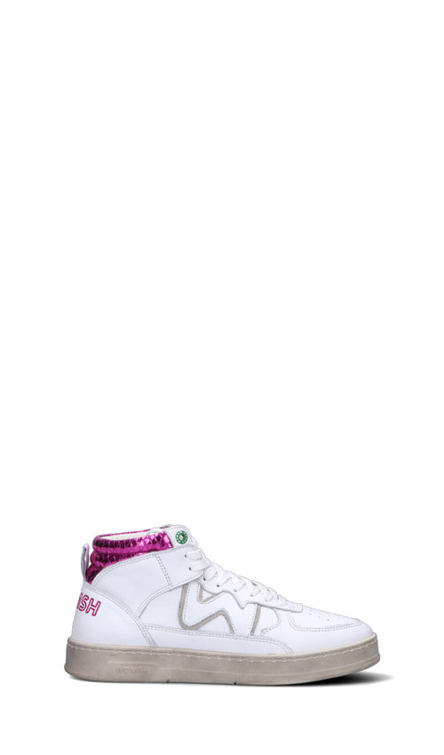 WOMSH Sneaker donna bianca/fucsia in pelle