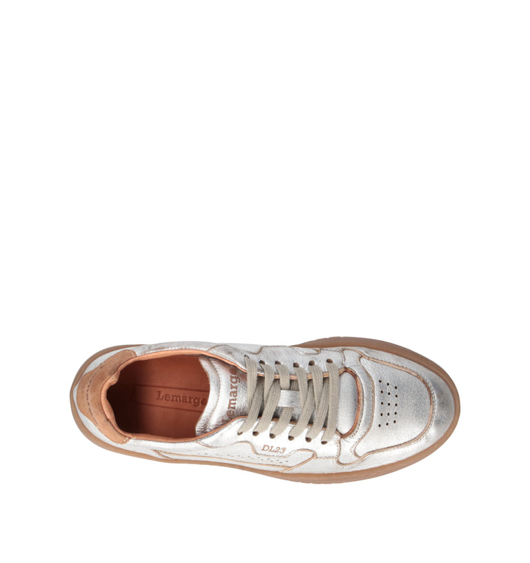 LEMARGO Sneaker donna argento in pelle