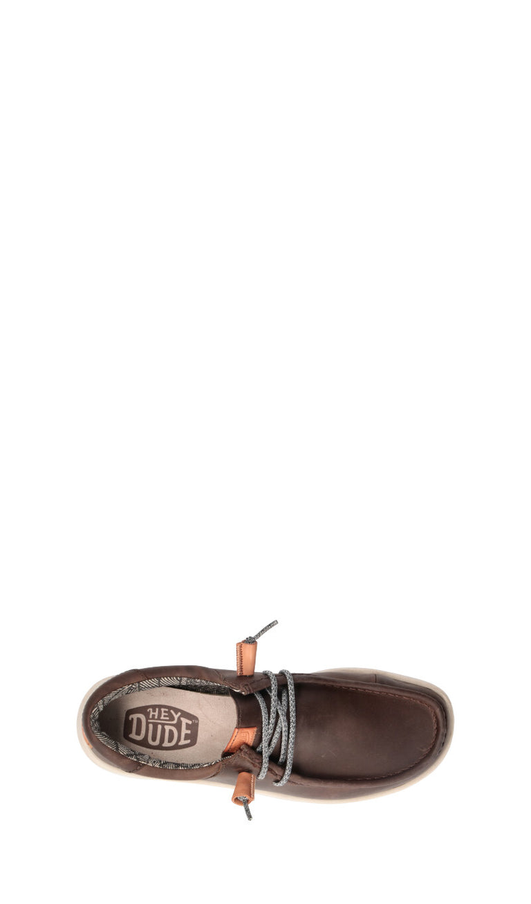 HEY DUDE Scarpa barca uomo marrone in pelle
