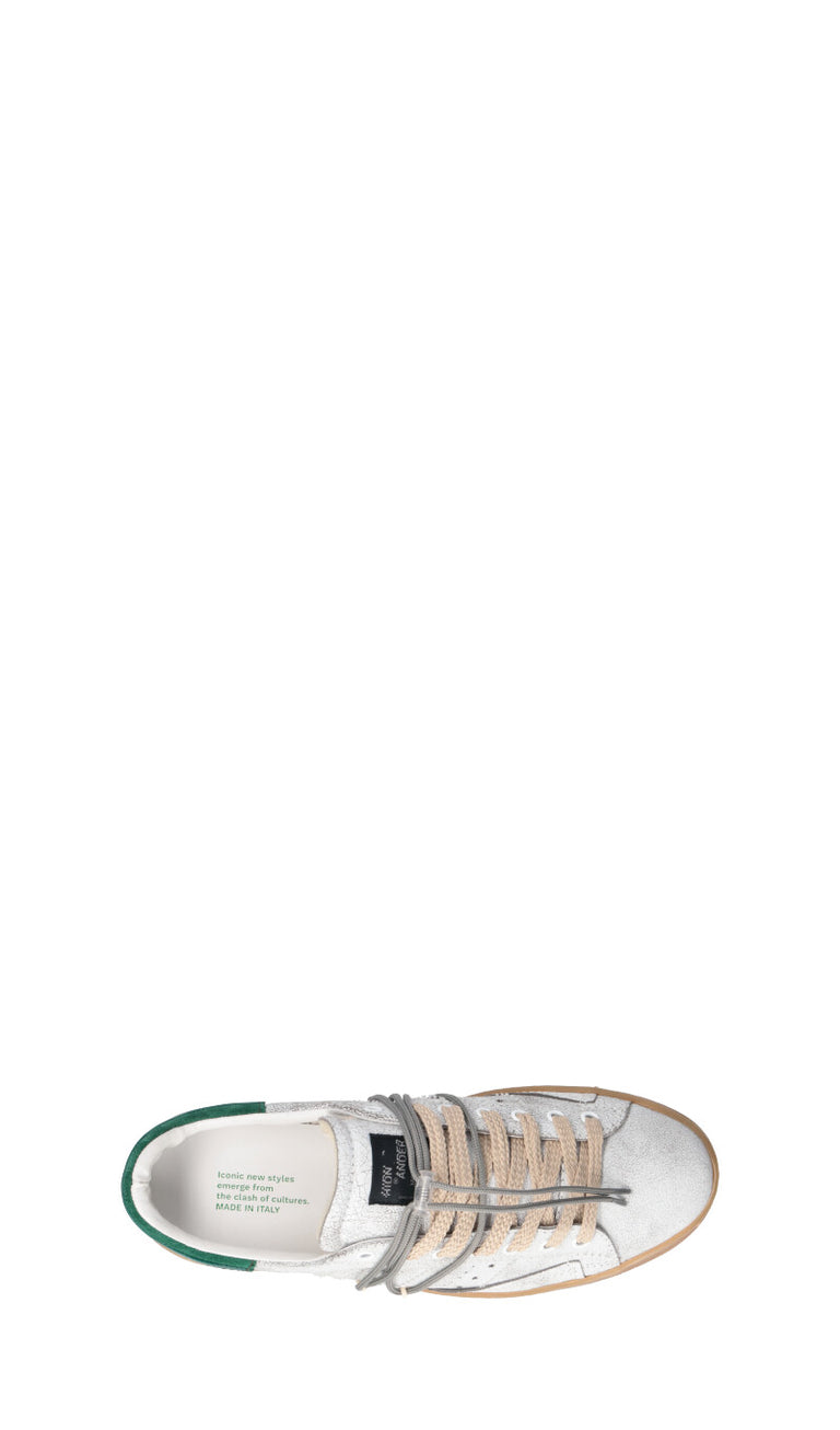 HIDNANDER Sneaker uomo bianca/verde in pelle
