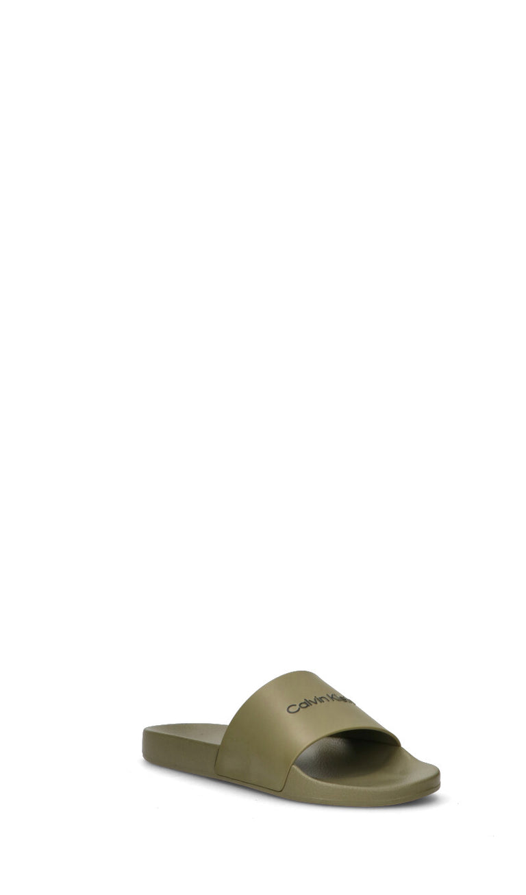 CALVIN KLEIN Ciabatta uomo verde militare