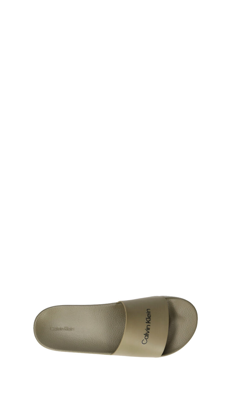 CALVIN KLEIN Ciabatta uomo verde militare