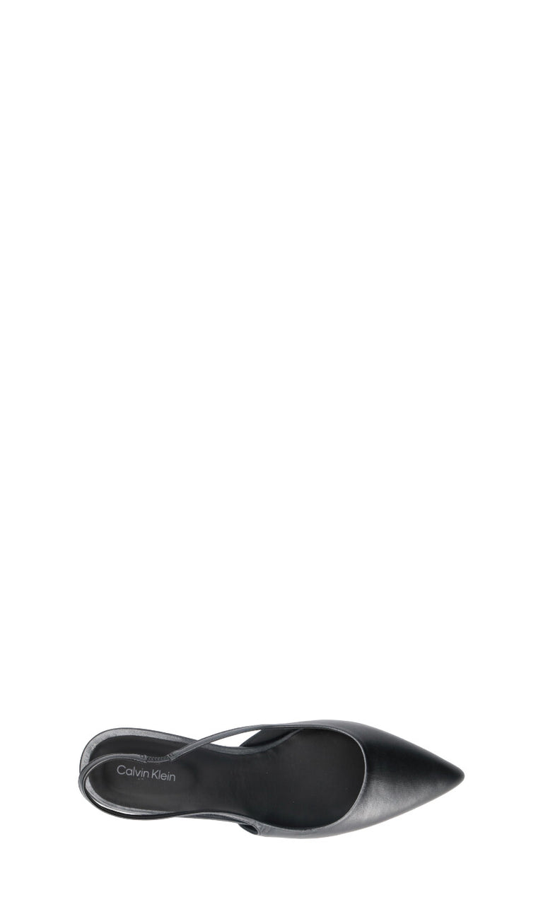 CALVIN KLEIN Decollete donna nera in pelle