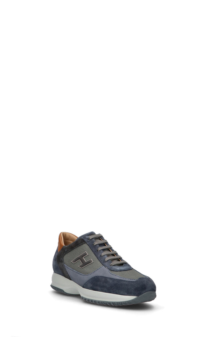 HOGAN Sneaker uomo blu in pelle