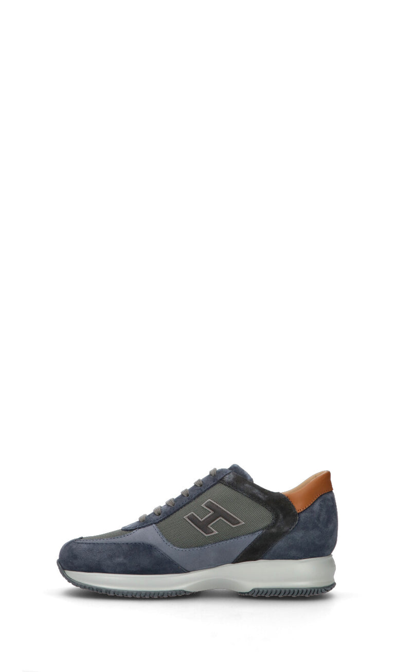 HOGAN Sneaker uomo blu in pelle
