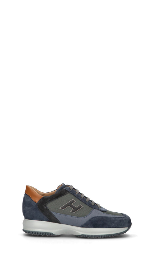 HOGAN Sneaker uomo blu in pelle