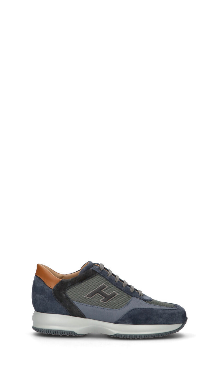 HOGAN Sneaker uomo blu in pelle