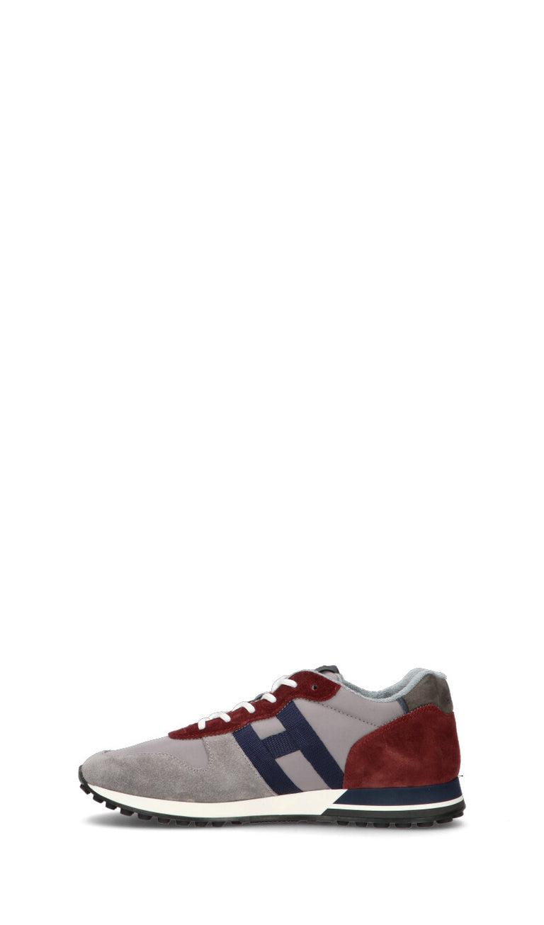 HOGAN Sneaker uomo grigia/bordeaux in pelle