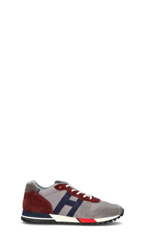 HOGAN Sneaker uomo grigia/bordeaux in pelle