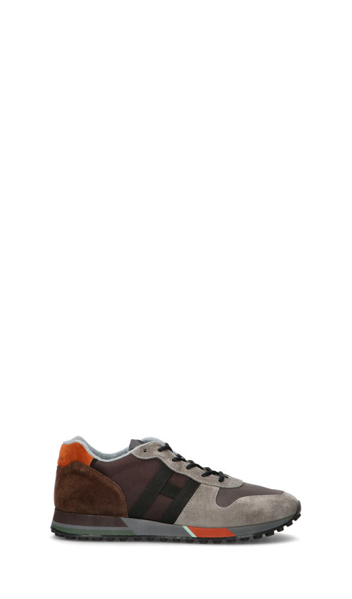 HOGAN Sneaker uomo grigia/marrone in pelle