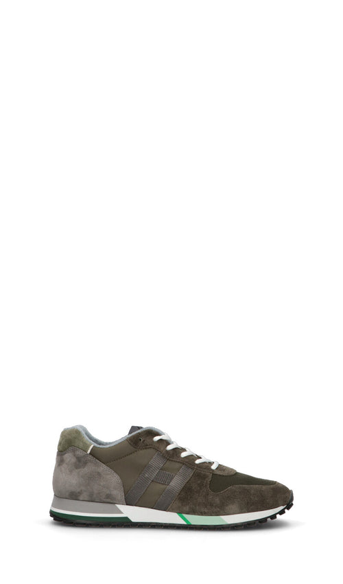 HOGAN Sneaker uomo grigia/militare in suede