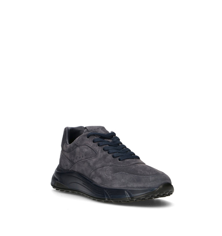 HOGAN Sneaker uomo blu in suede