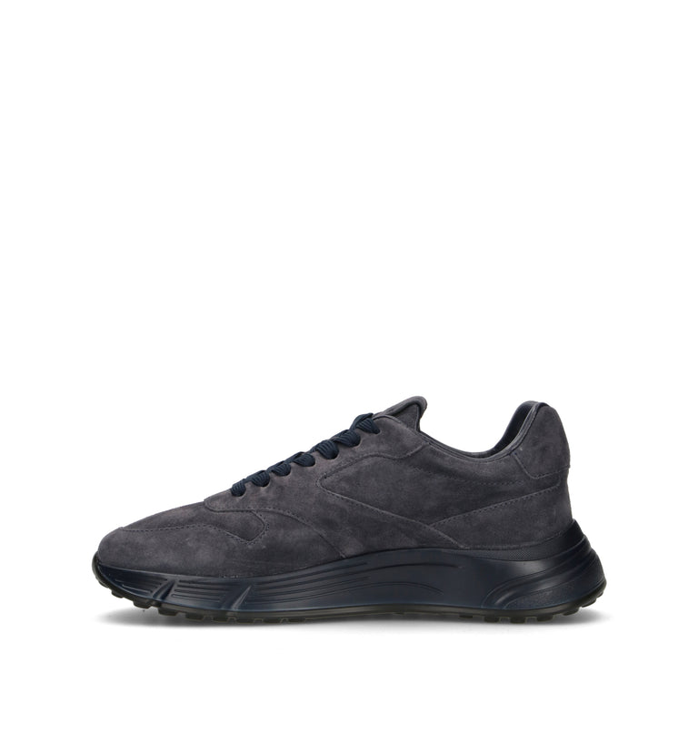 HOGAN Sneaker uomo blu in suede