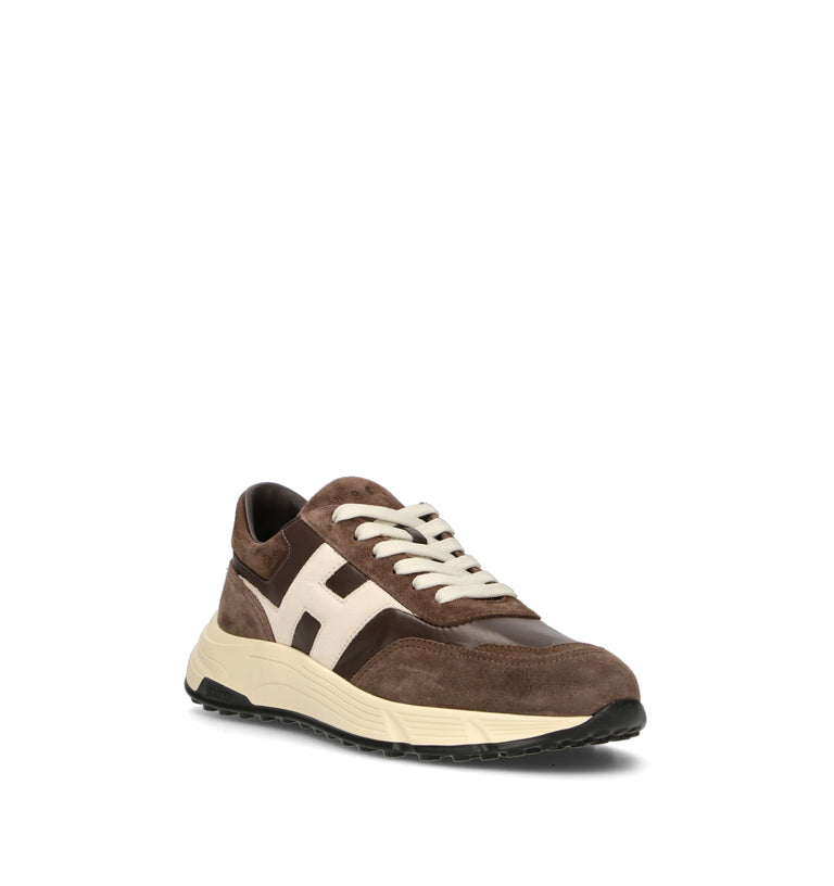 HOGAN Sneaker uomo marrone/panna
