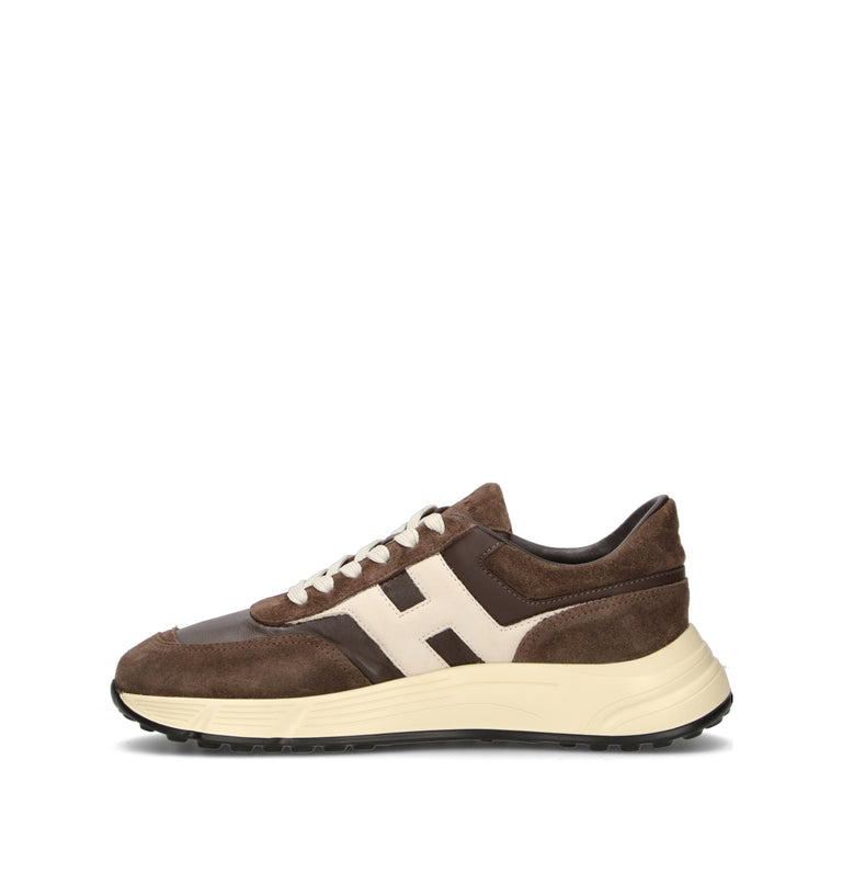 HOGAN Sneaker uomo marrone/panna