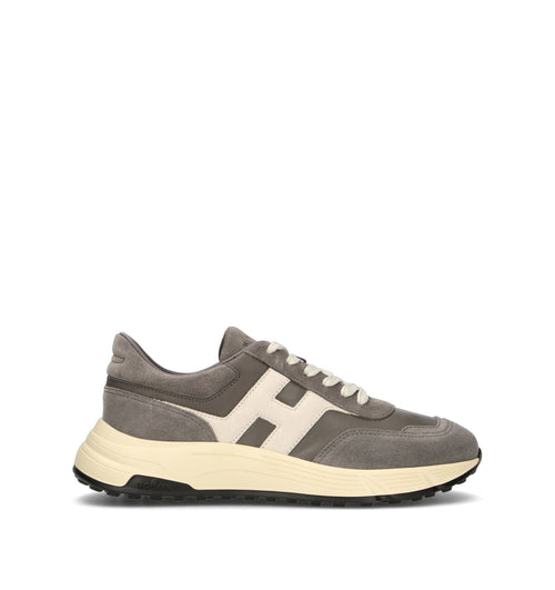 HOGAN Sneaker uomo bianca/grigia in suede