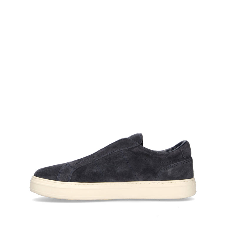 HOGAN Sneaker uomo blu in suede