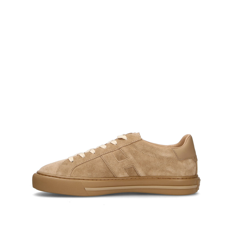 HOGAN Sneaker uomo beige in suede