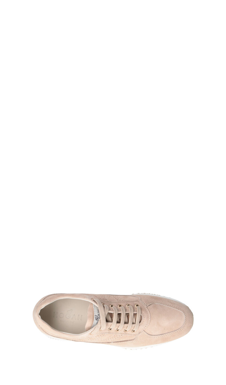 HOGAN Sneaker donna beige in pelle