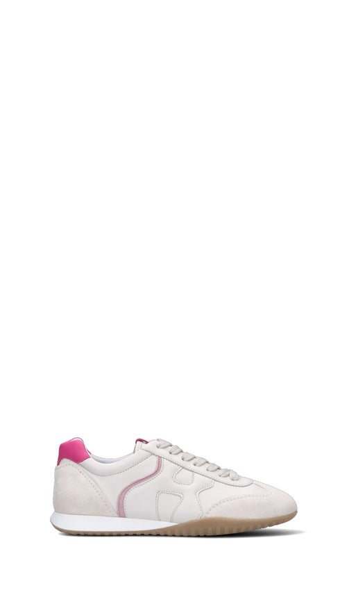 HOGAN Sneaker donna bianca/rosa in pelle