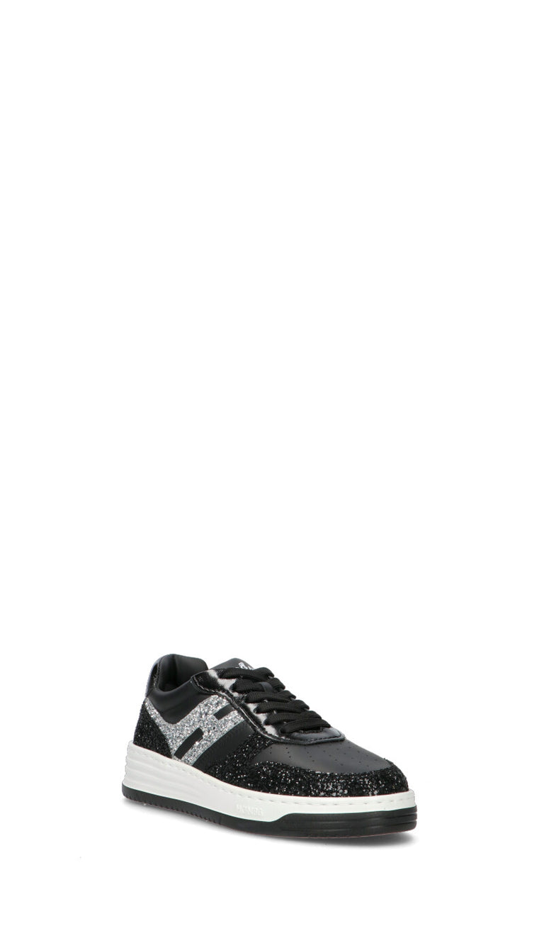 HOGAN Sneaker donna nera/argento in pelle