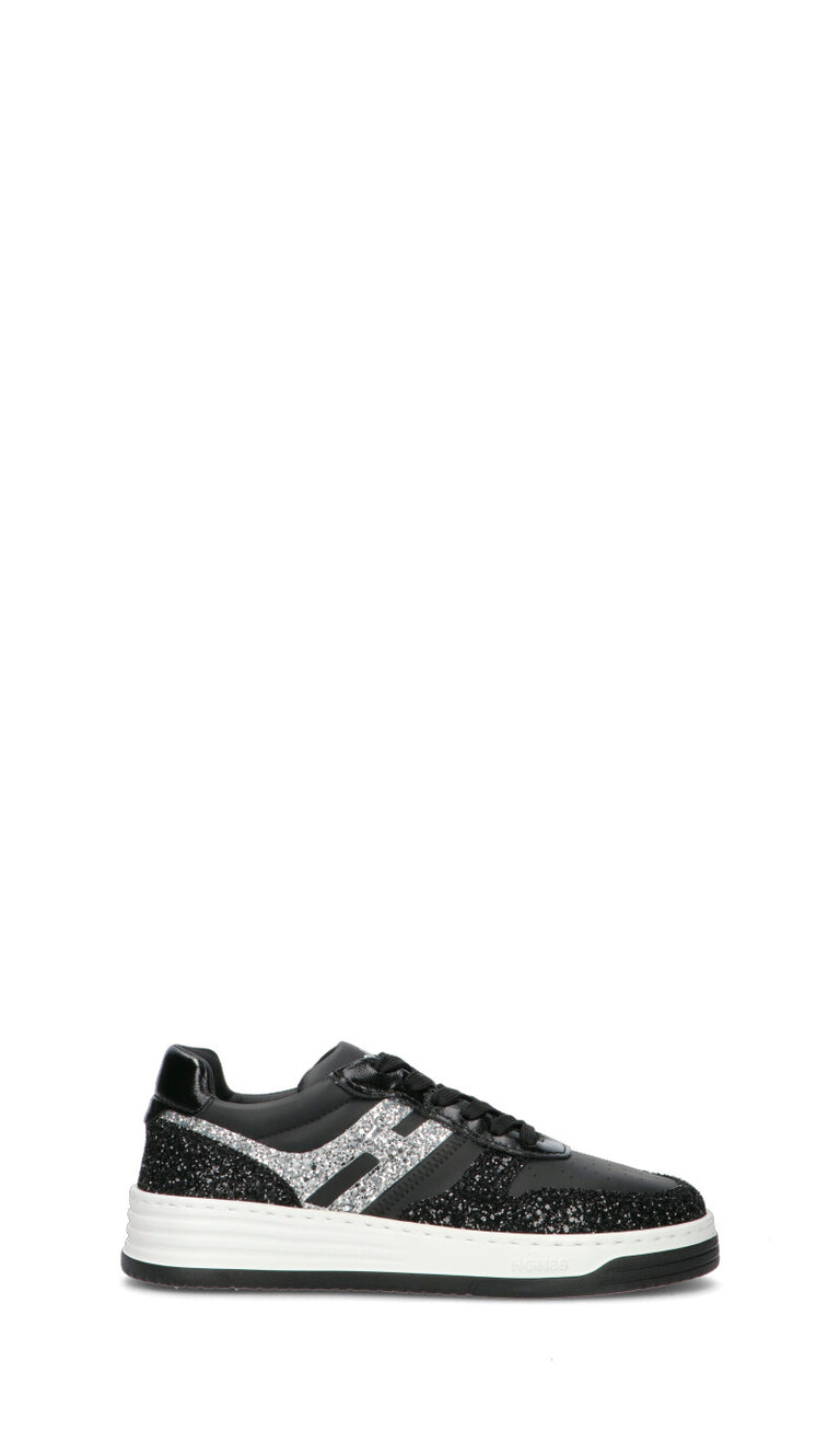 HOGAN Sneaker donna nera/argento in pelle