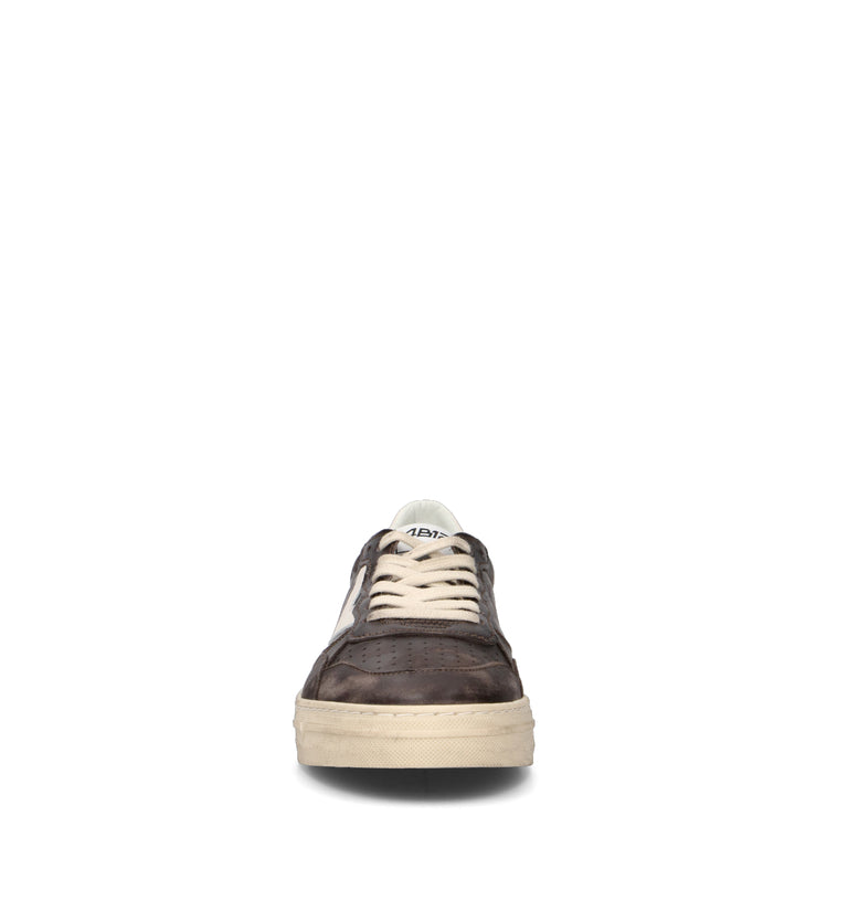 QUATTROBARRADODICI Sneaker uomo nera in pelle