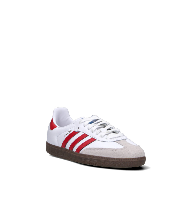 ADIDAS SAMBA OG Sneaker donna bianca/rossa in pelle