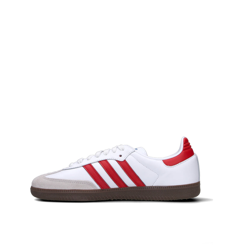 ADIDAS SAMBA OG Sneaker donna bianca/rossa in pelle