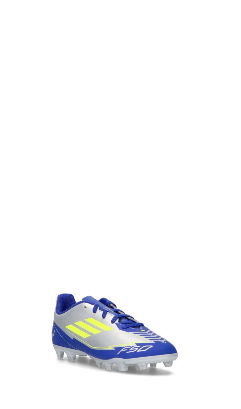 ADIDAS F50 CLUB FG/MG J MESSI Scarpa calcio ragazzo argento/blu