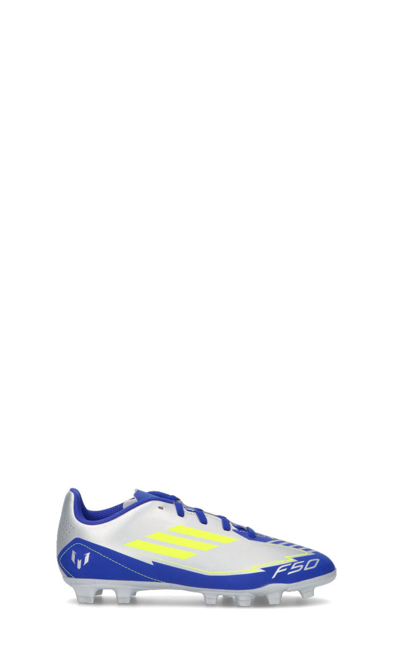 ADIDAS F50 CLUB FG/MG J MESSI Scarpa calcio ragazzo argento/blu