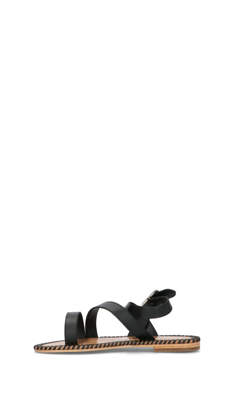 JANET&JANET Sandalo donna nero in pelle