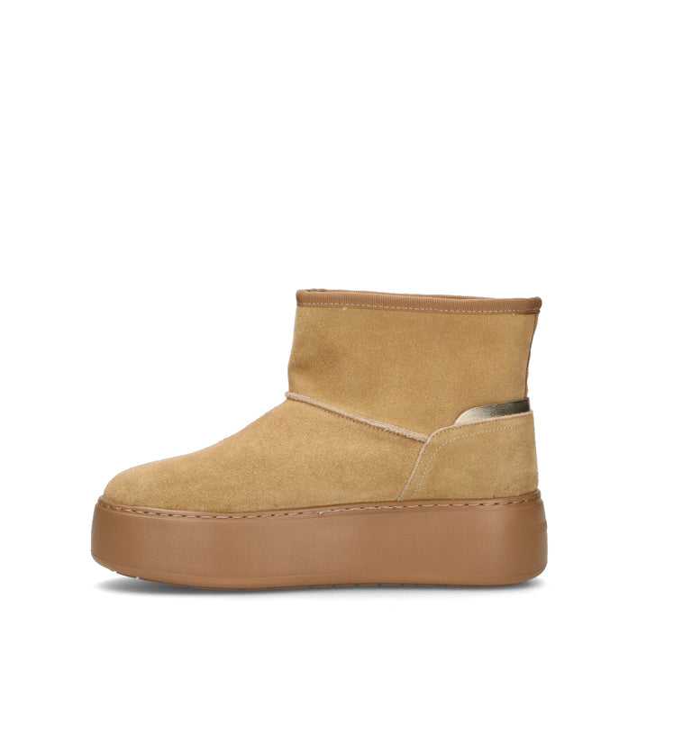 JANET&JANET Stivaletto pelo donna beige in suede