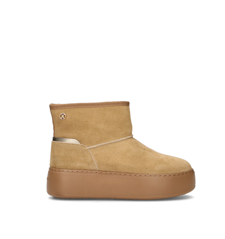 JANET&JANET Stivaletto pelo donna beige in suede
